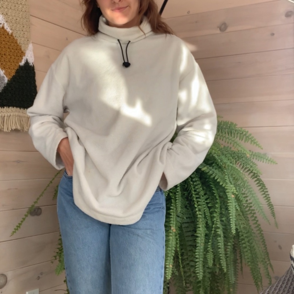 COPY - OU fleece mock neck sweater